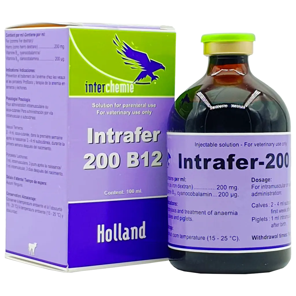انترافير انترافير | فيتامين ب 12 و حديد | علاج نقص الحديد | في العجول