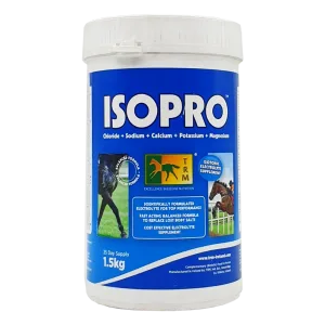 ایزو برو | مسحوق الكترولايت بيطري | يعوض فقدان الاملاح للخيل