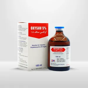 أوكسي ساف 5% أوكسي تتراسيكلين للاغنام والابقار والخيول والقطط والكلاب,