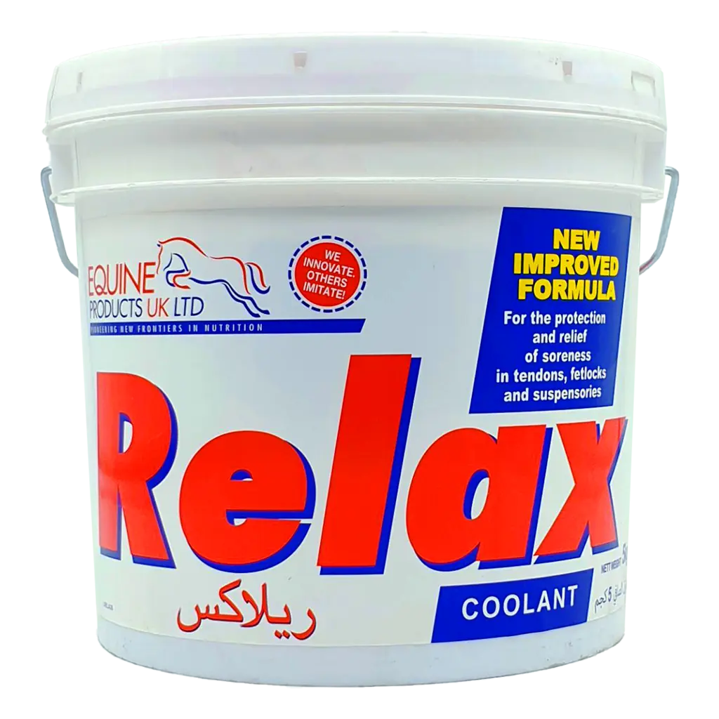 ريلاكس ريلاكس | مخلوط مبرد تلقائيا لتسكين تورم والم الاوتار والعظام و السيقان | للخيول