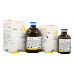 تاي ماكس 200 | تايلوزين | مضاد حيوي تنفسي | في الابقار والاغنام والماعز والرومي